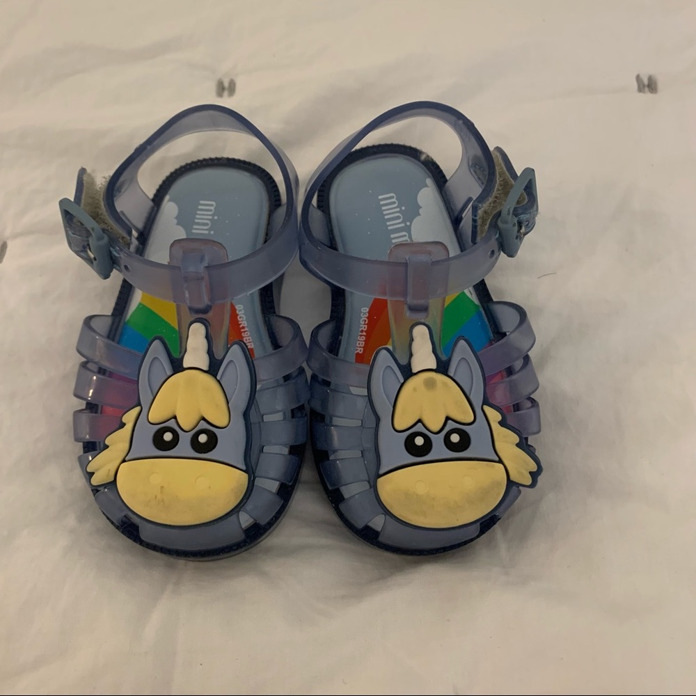 Mini Melissa Toddler Unicorn Sandals, Size 5